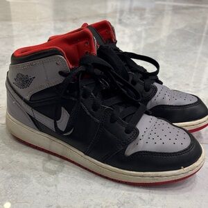 Nike Red and Black High-Top Jordans